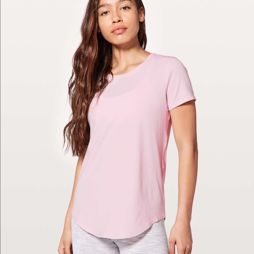 lululemon - sz 8 love tee crew - pink